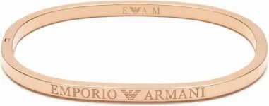 Bracelet Jonc Emporio Armani acier plaqué or rose Taille M