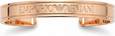 Bracelet Manchette Emporio Armani acier plaqué or rose Taille S