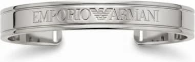 Bracelet Manchette Emporio Armani en acier argenté Taille M