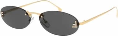 Lunettes de soleil Fendi First FE4075US en métal forme ovale