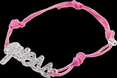 Bracelet cordon Guess ajustable logo incrusté de cristaux