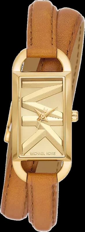 Montre Michael Kors Mini Empire MK4721 Cadran doré bracelet en cuir marron