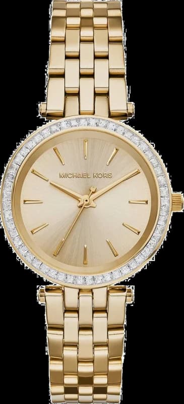 Michael Kors MK3365 Darci, montre femme dorée, lunette cristallisée, élégance minimaliste