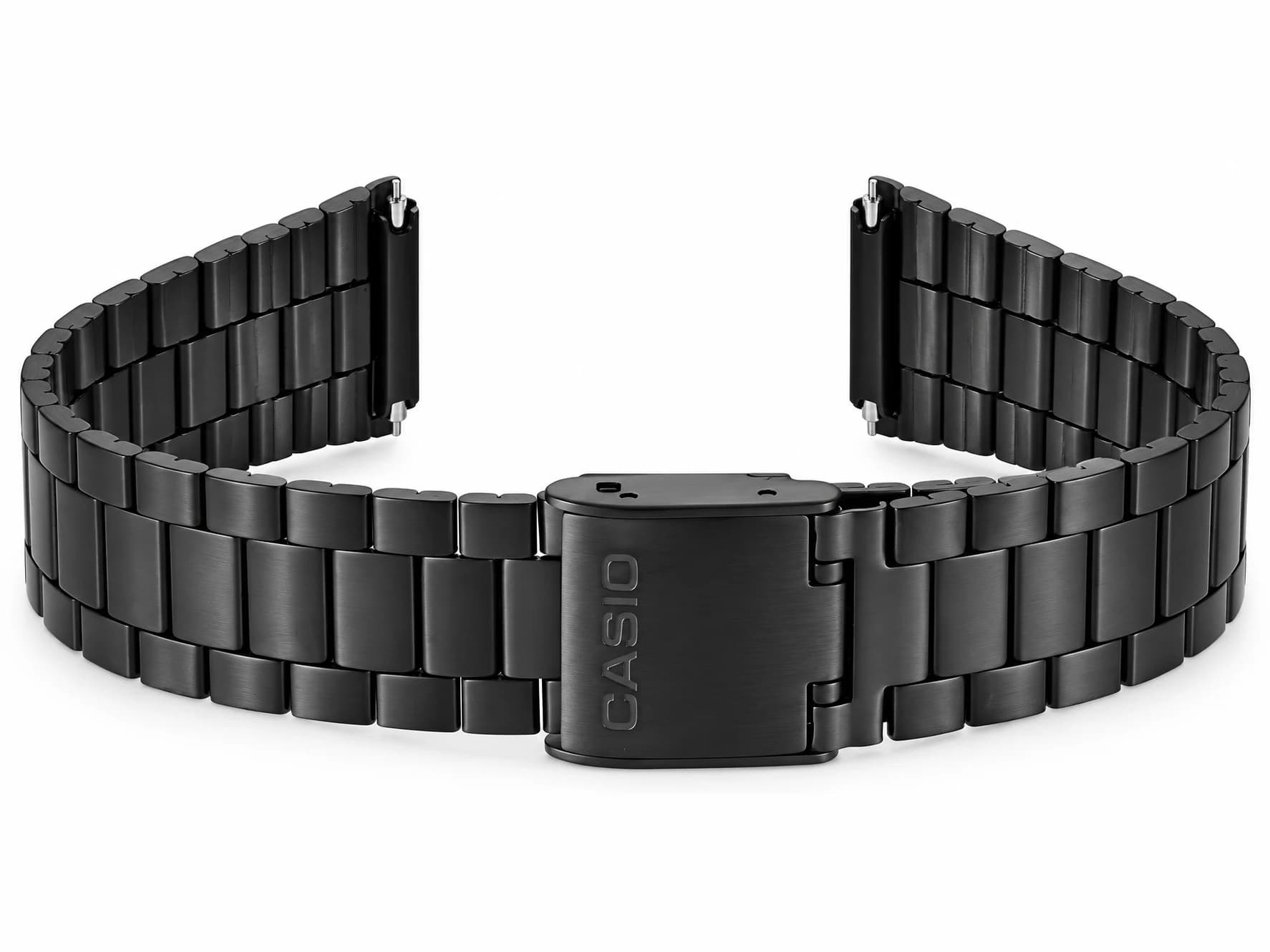 Bracelet de rechange Casio en acier noir pour montres A168
