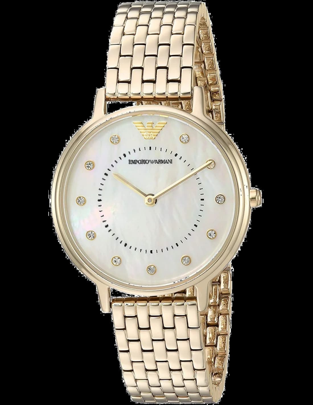 Emporio Armani AR11007 montre femme, cadran nacre avec bracelet acier