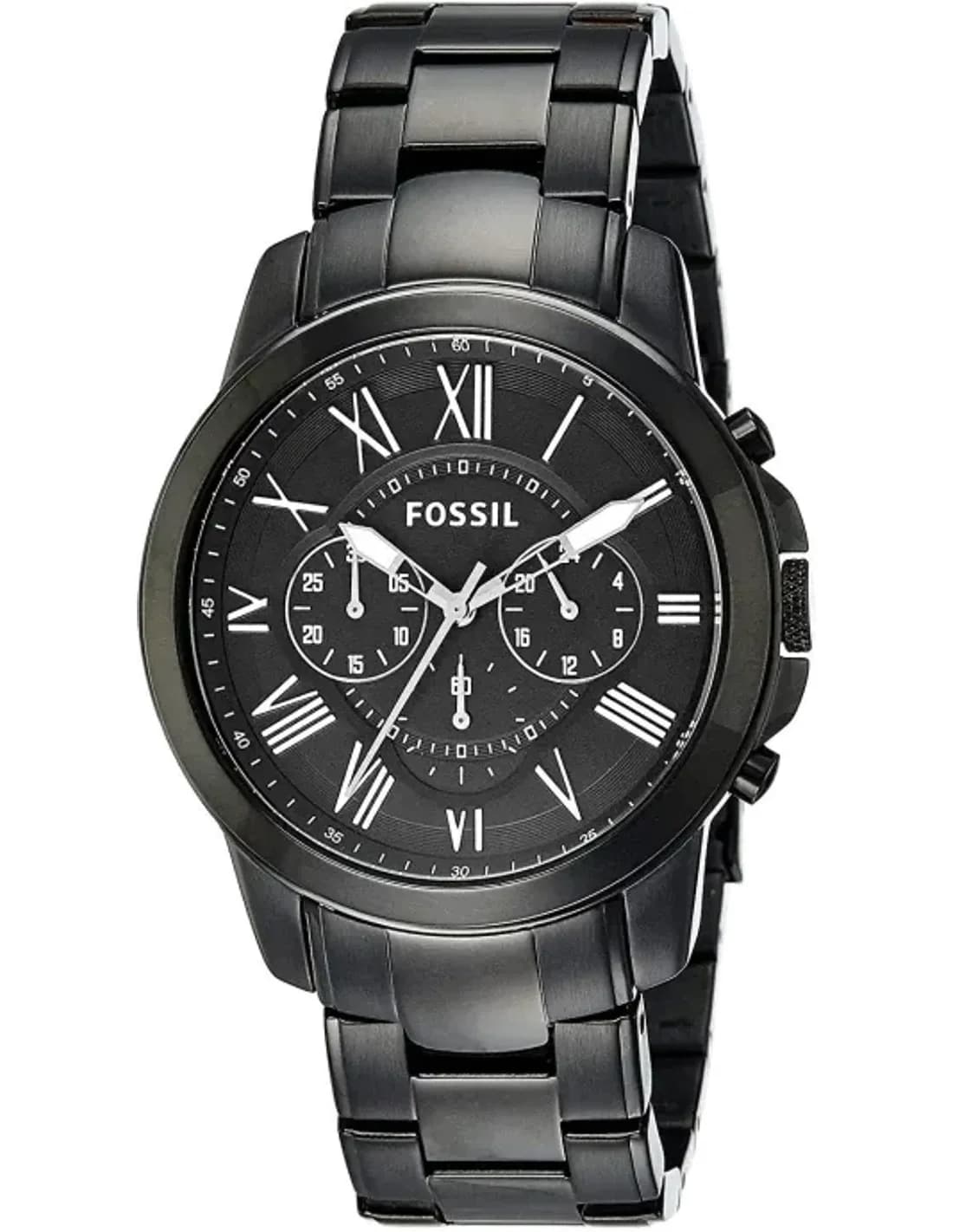 Montre Fossil FS4832 en Acier Noir avec Chiffres Romains