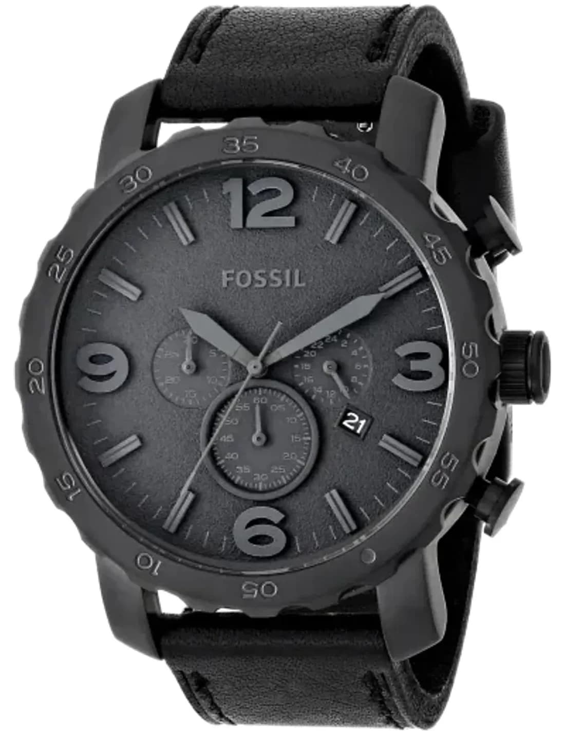 Montre Homme Fossil Nate JR1354 Chronomètre gun metal noir