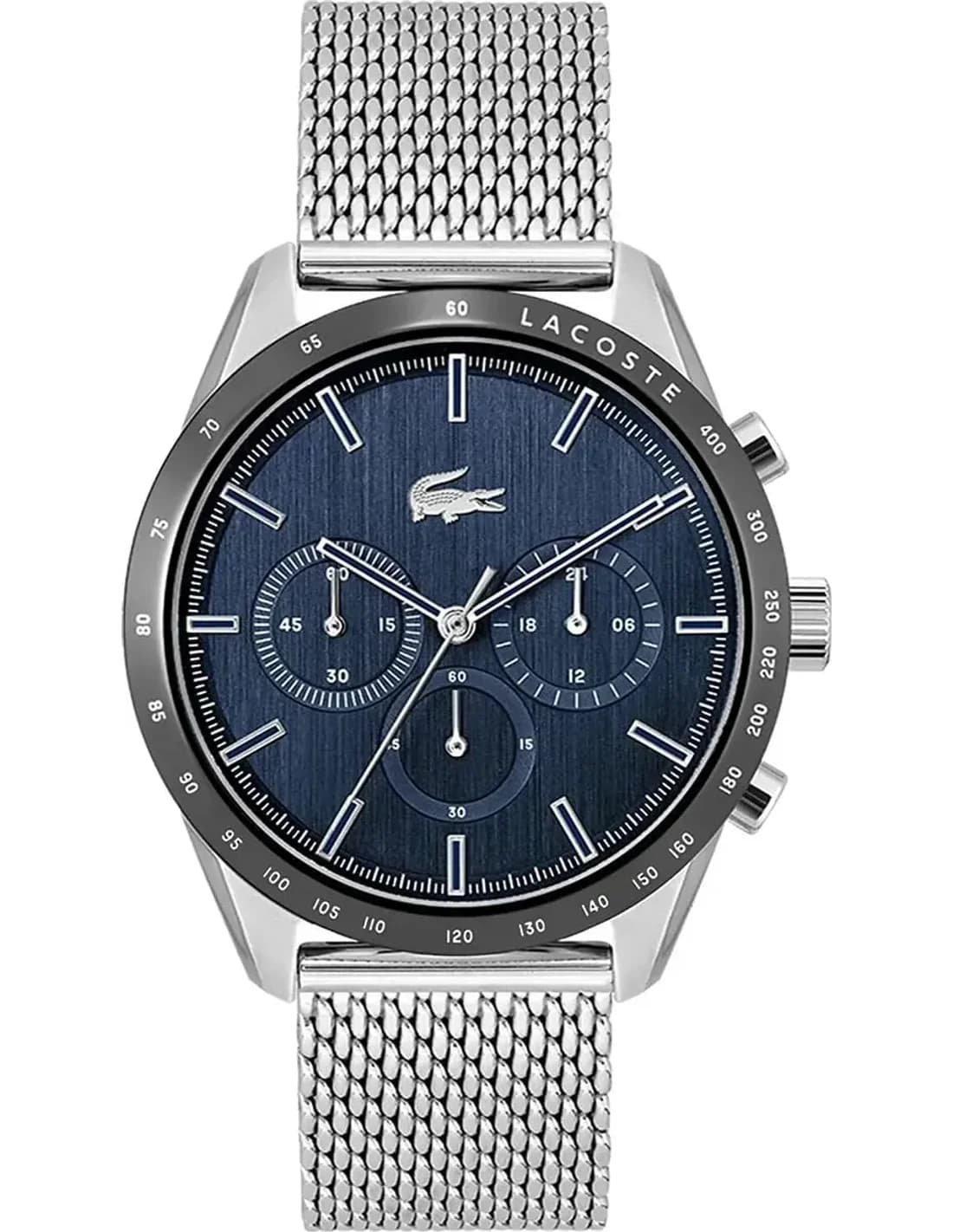 Lacoste 2011163 montre homme, cadran bleu, bracelet maille milanaise