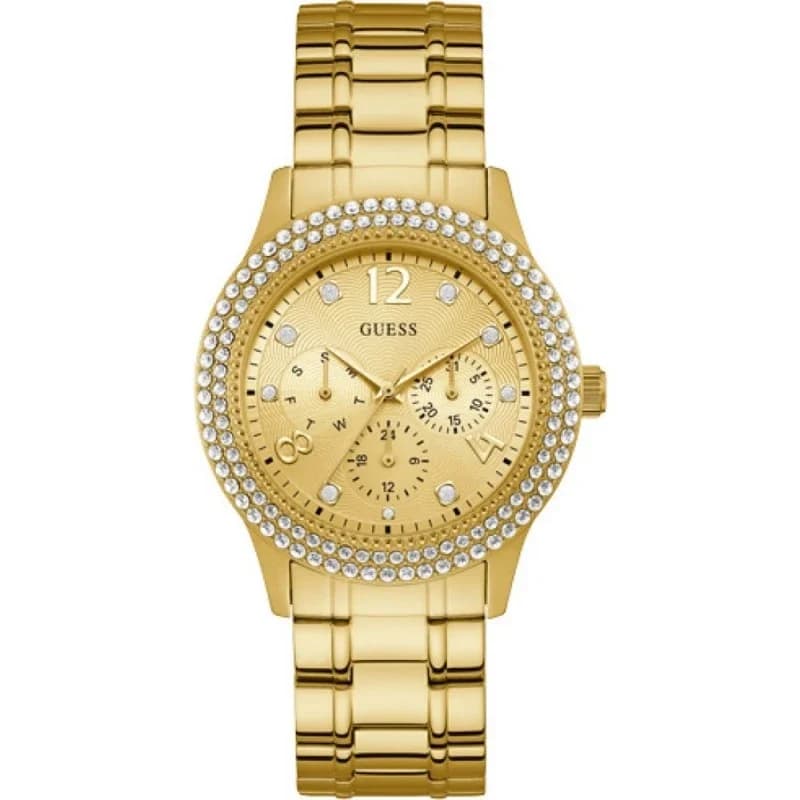 Montre Femme Guess Bedazzle GW1097L2 cadran champagne doré bracelet acier