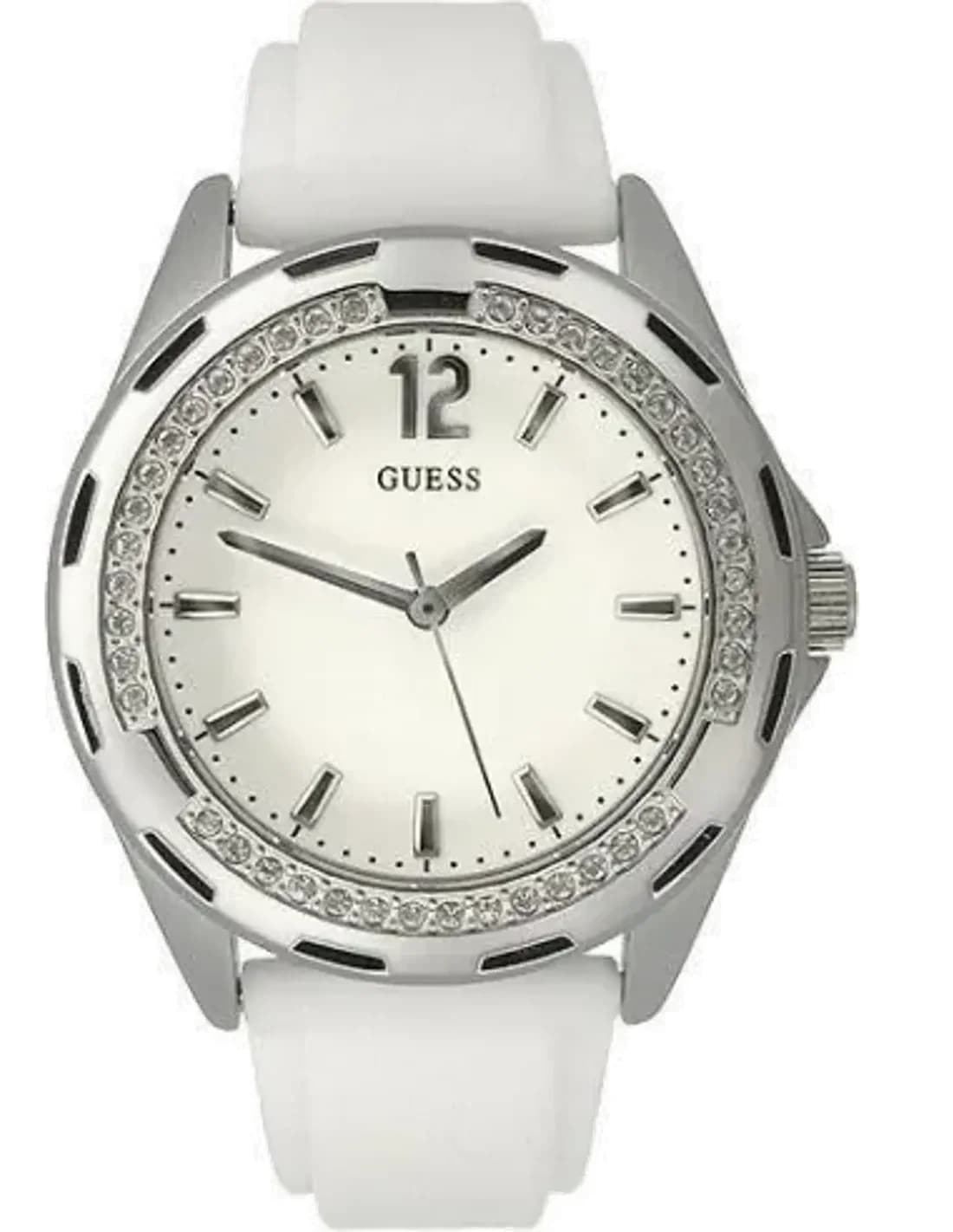 Montre Guess U75032L1 Bracelet caoutchouc blanc