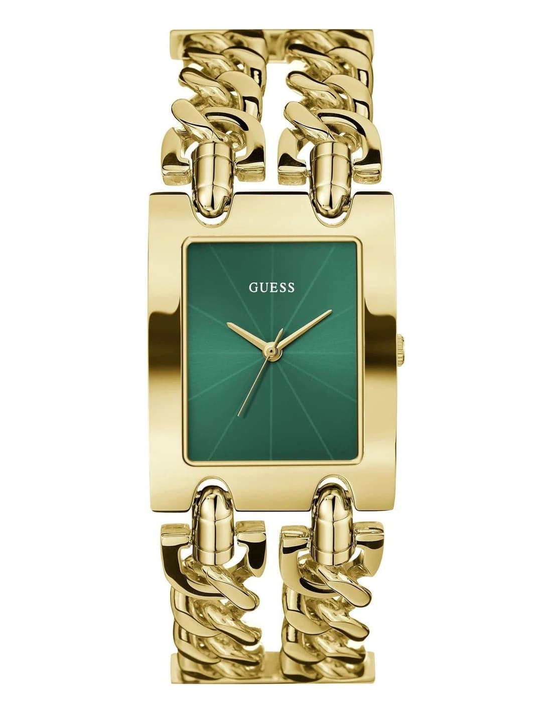 Montre Guess Mod Heavy Metal GW0740L2 femme dorée, bracelet maille G-Link