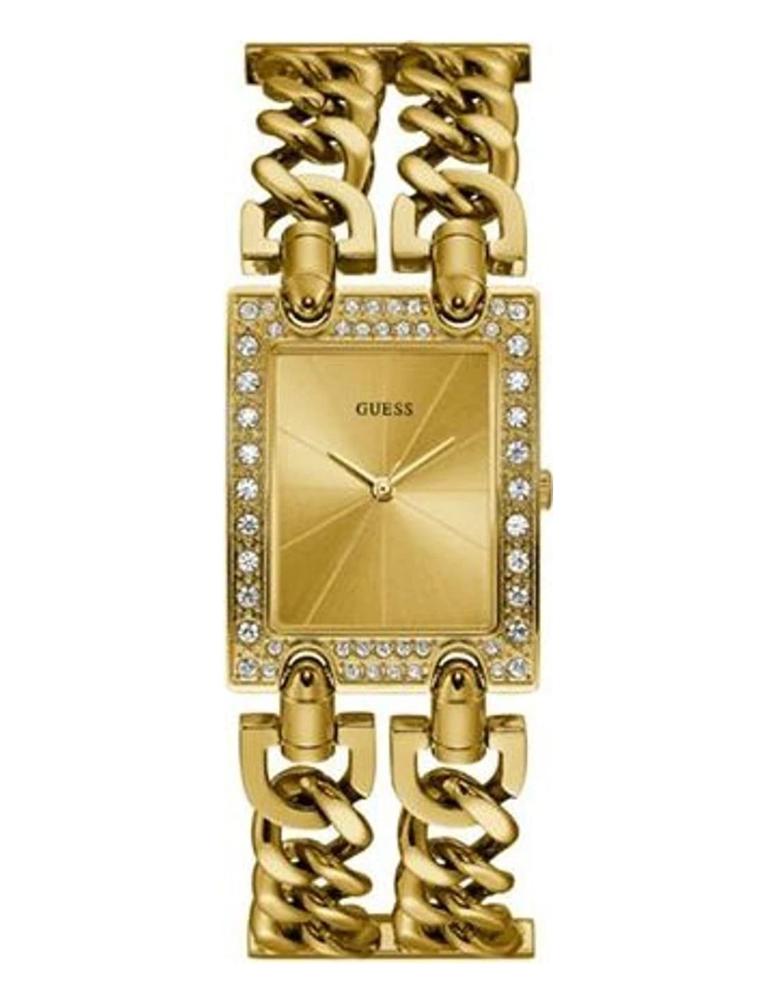 Montre Guess Mod Heavy Metal W1121L2 femme dorée, bracelet maille chaîne G-Link
