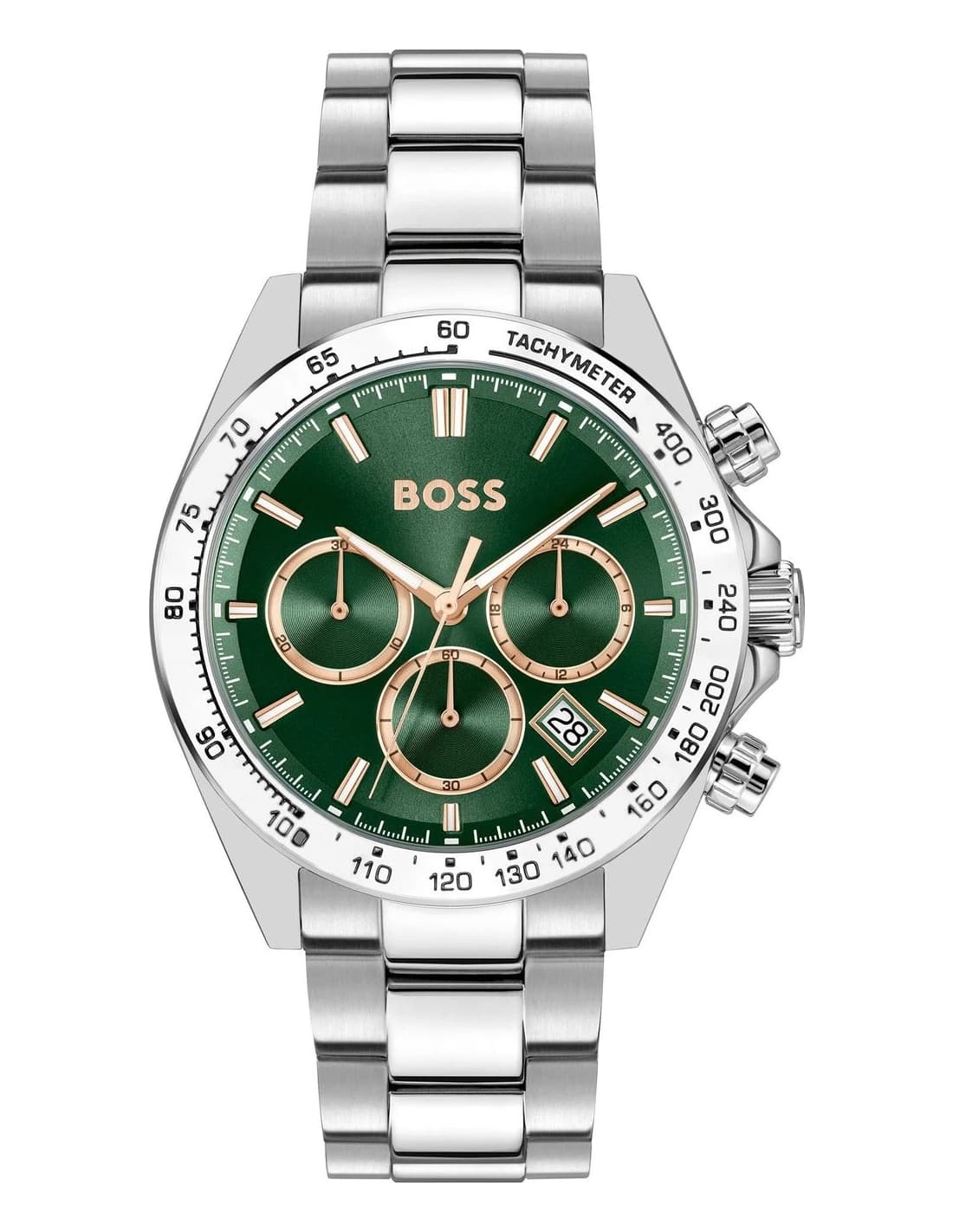 Montre Hugo Boss 1514268 homme cadran vert bracelet acier
