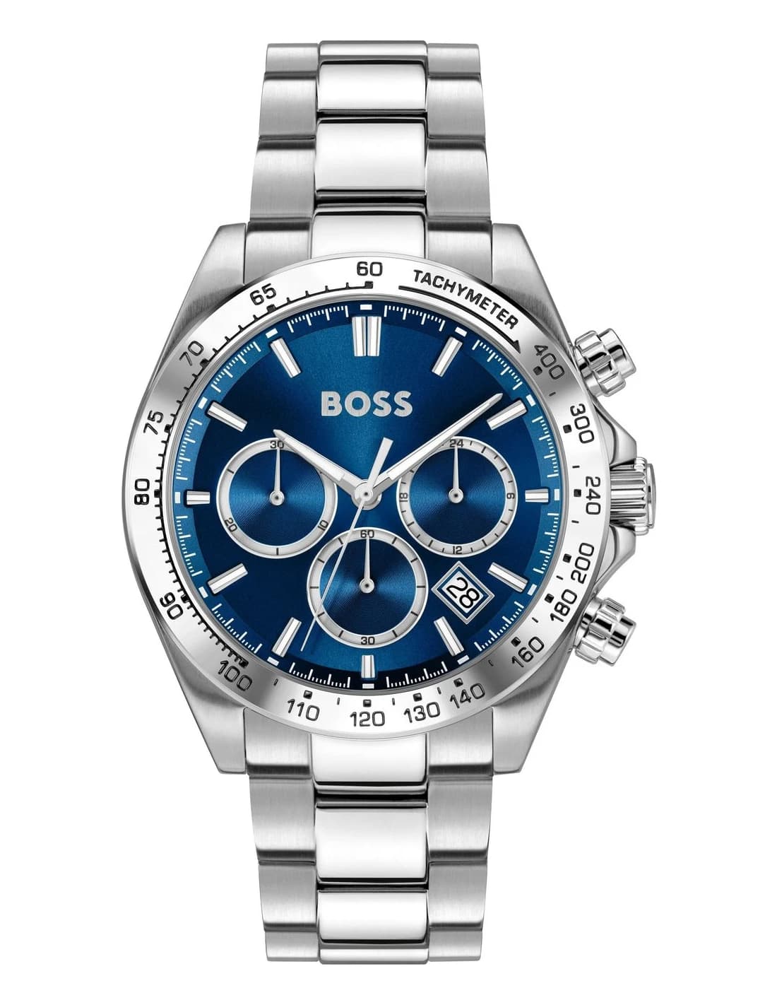 Montre Hugo Boss 1514315 homme cadran bleu bracelet acier