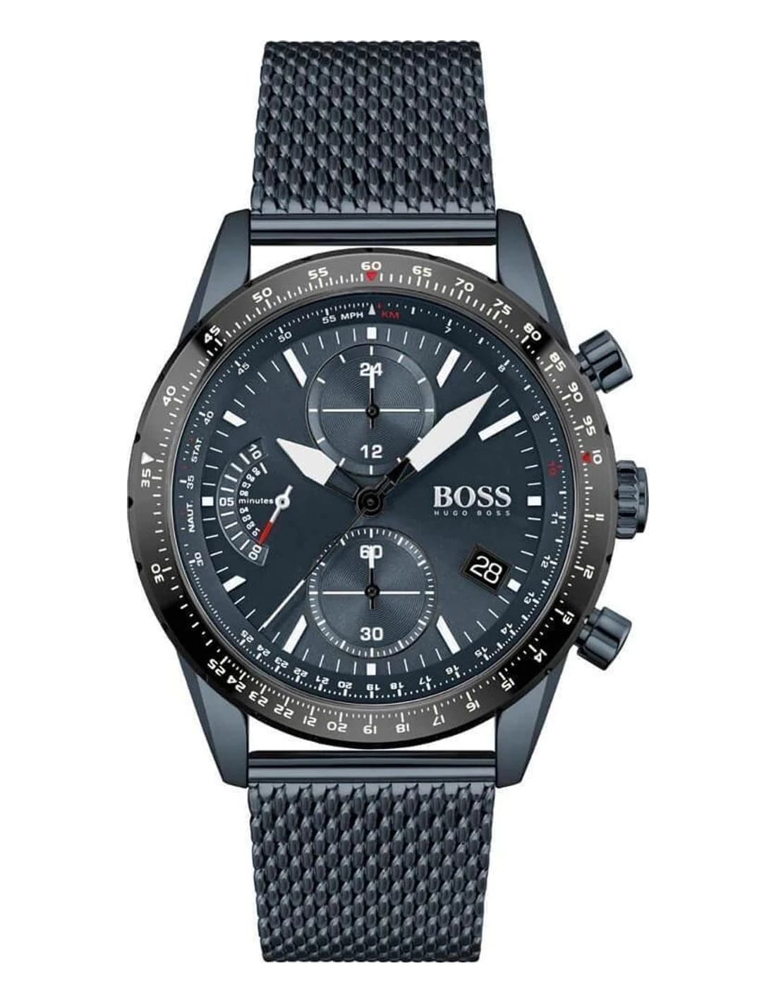 Montre Hugo Boss 1513887 homme cadran bleu bracelet acier