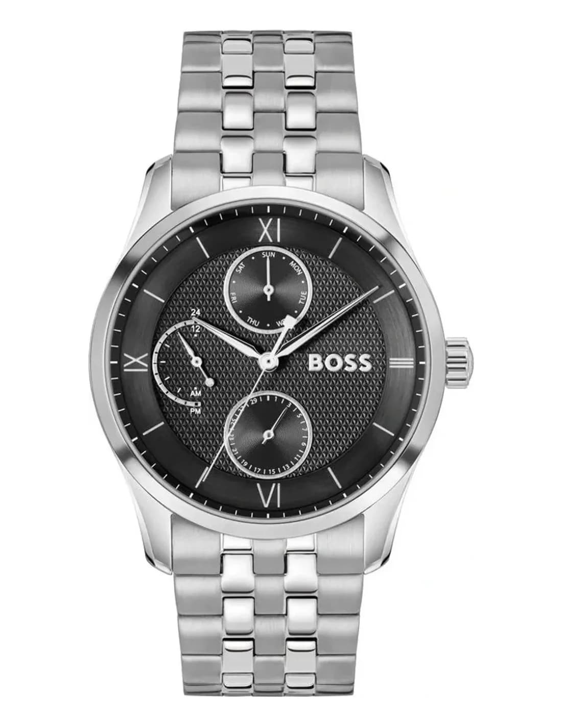 Montre Hugo Boss 1514274 homme cadran noir bracelet acier