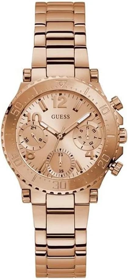Montre Guess Cosmic GW0465L2 femme or rose, bracelet maillons acier