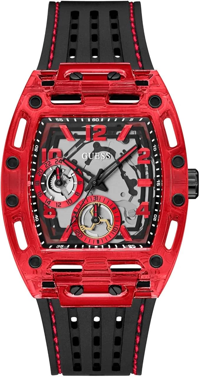 Montre Guess GW0499G4 homme cadran noir bracelet silicone