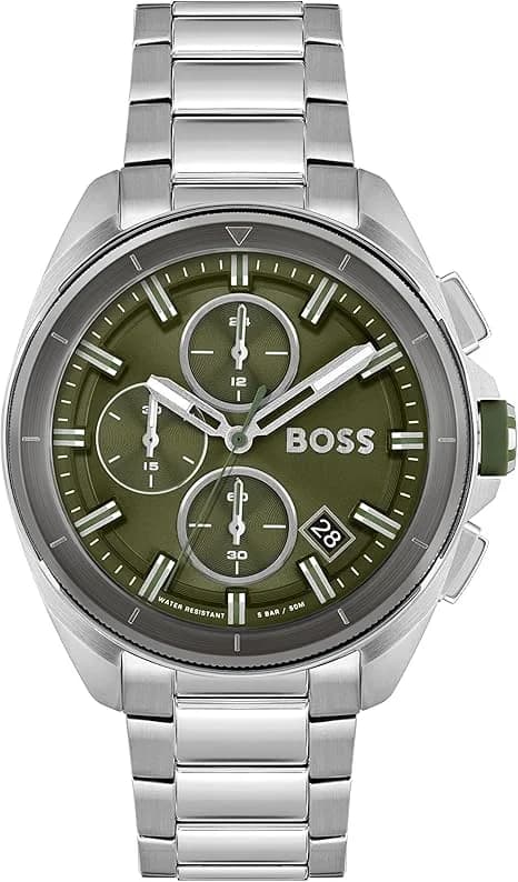 Montre Hugo Boss Volane 1513951 homme argentée, bracelet maillons acier