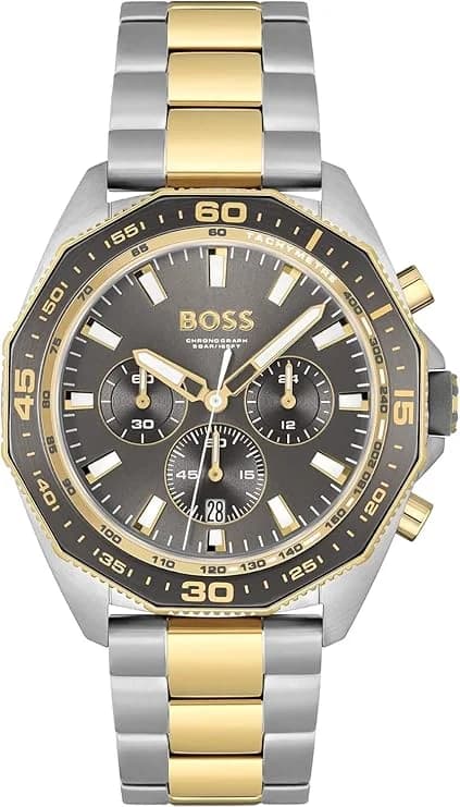 Montre Hugo Boss Energy 1513974 homme bicolore, bracelet Maillons acier