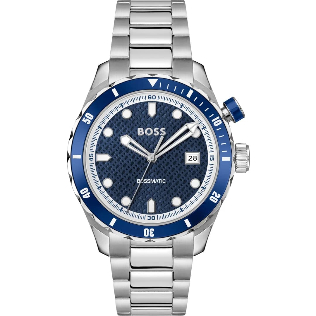 Montre Hugo Boss 1514177 homme cadran bleu bracelet acier