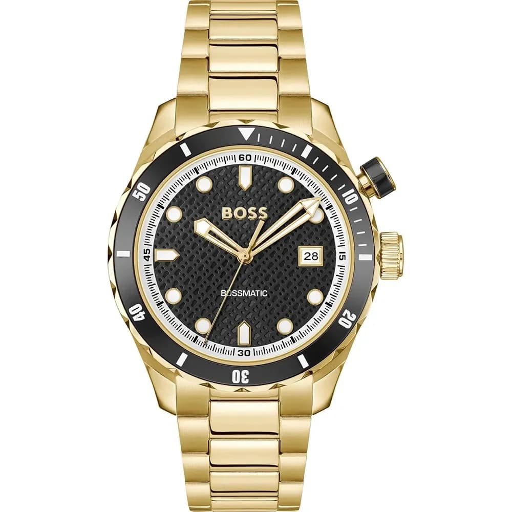 Hugo Boss 1514180 montre homme, cadran noir, bracelet acier