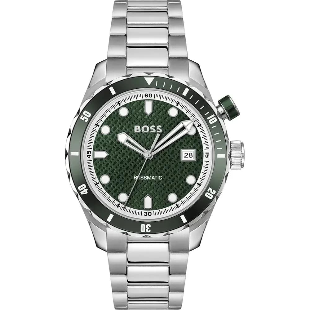 Montre Hugo Boss Bossmatic 1514178 homme bicolore, bracelet maillons acier