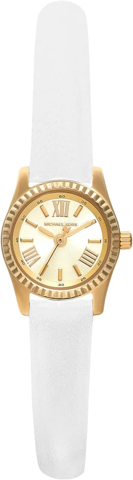 Michael Kors MK4900 montre femme, cadran argent, bracelet cuir
