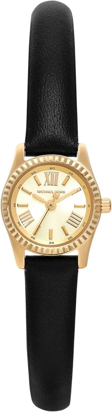 Michael Kors MK4901 montre femme, cadran noir, bracelet cuir