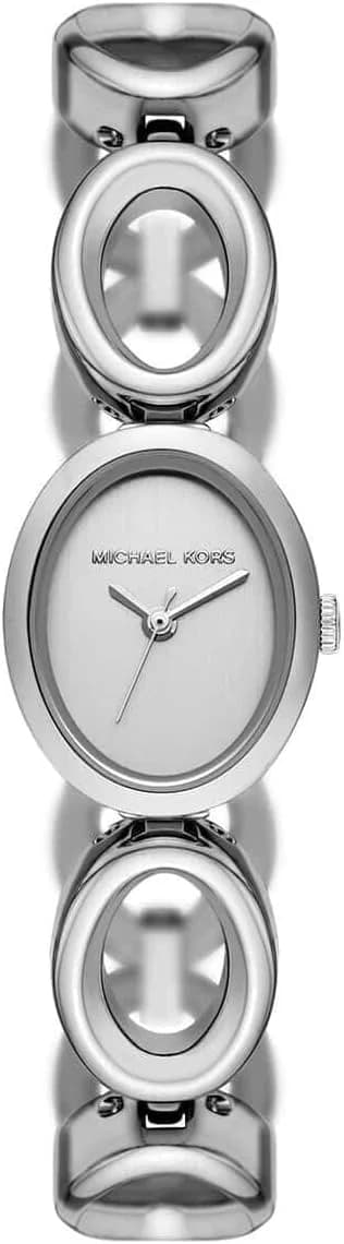 Michael Kors MK4958 montre femme, cadran argenté, bracelet maillons acier, look moderne