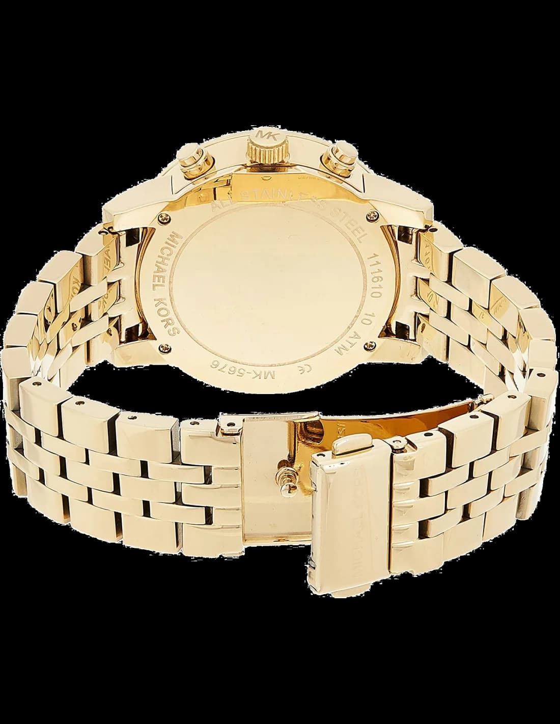 Montre Michael Kors MK5676 Ritz en Acier Doré avec Chronographe et Index Strass vue 4
