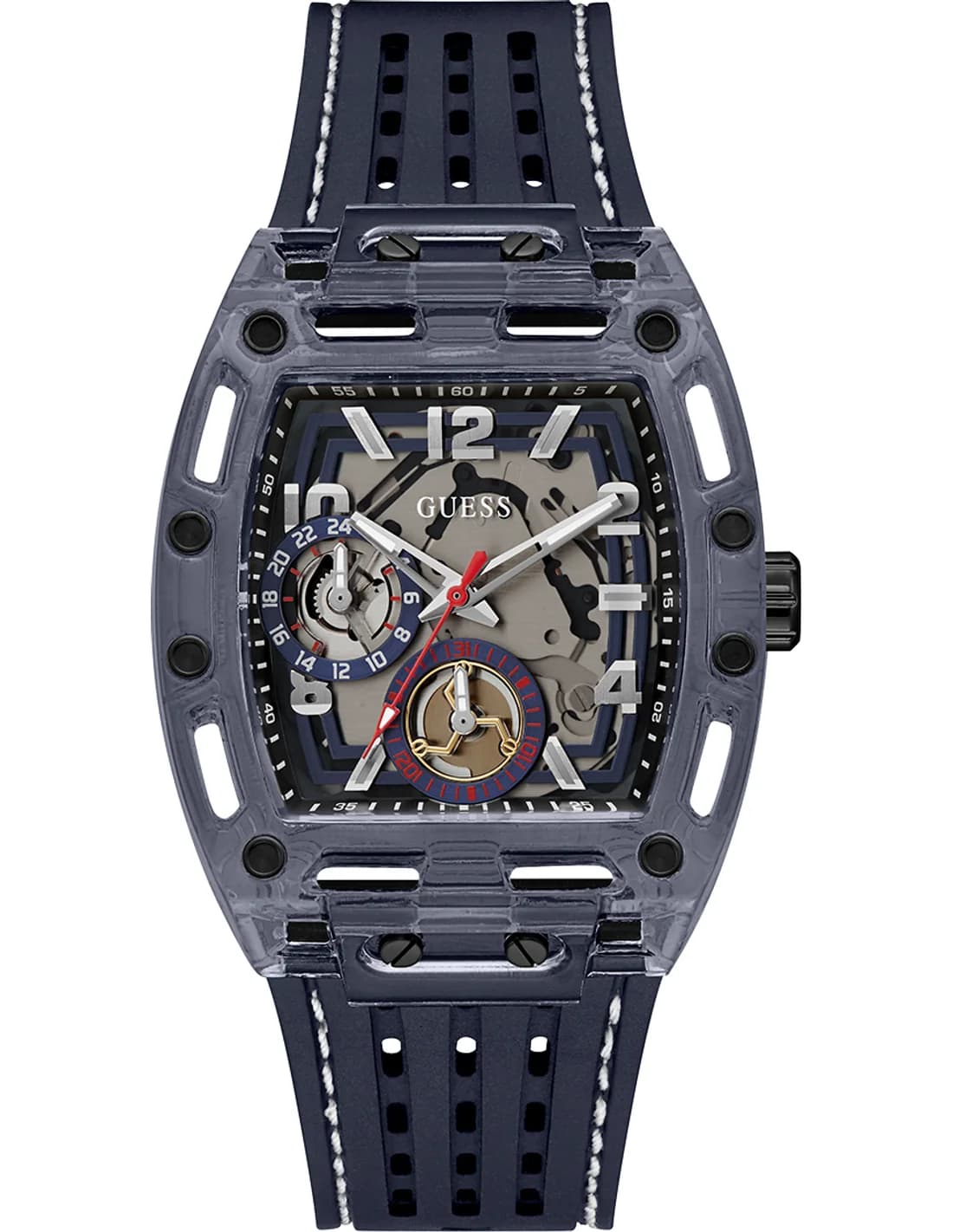 Montre Guess GW0499G1 homme cadran bleu bracelet silicone
