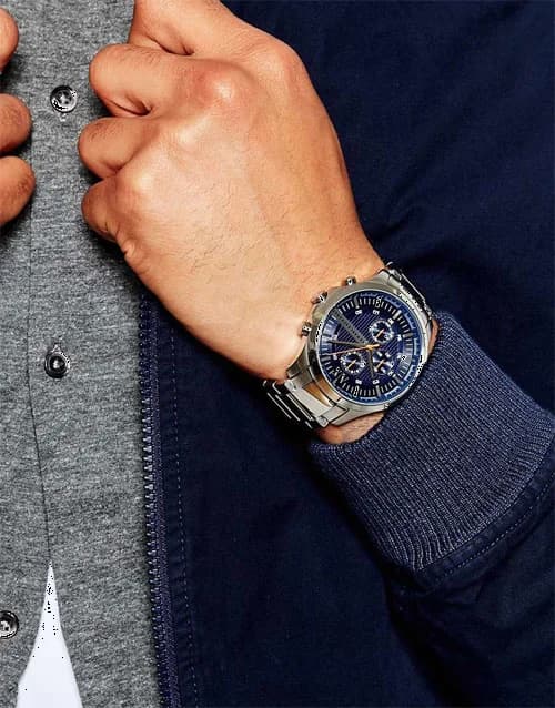 Montre Armani Exchange AX2155 Chronographe en Acier avec Cadran Noir vue 4
