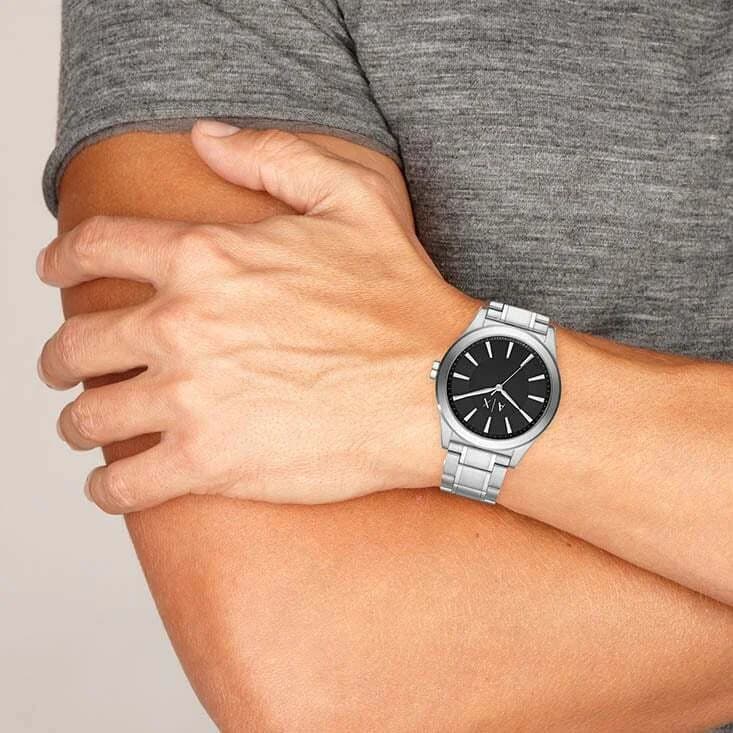 Armani Exchange AX2320 Brushed and Polished Stainless Steel Watch vue 4