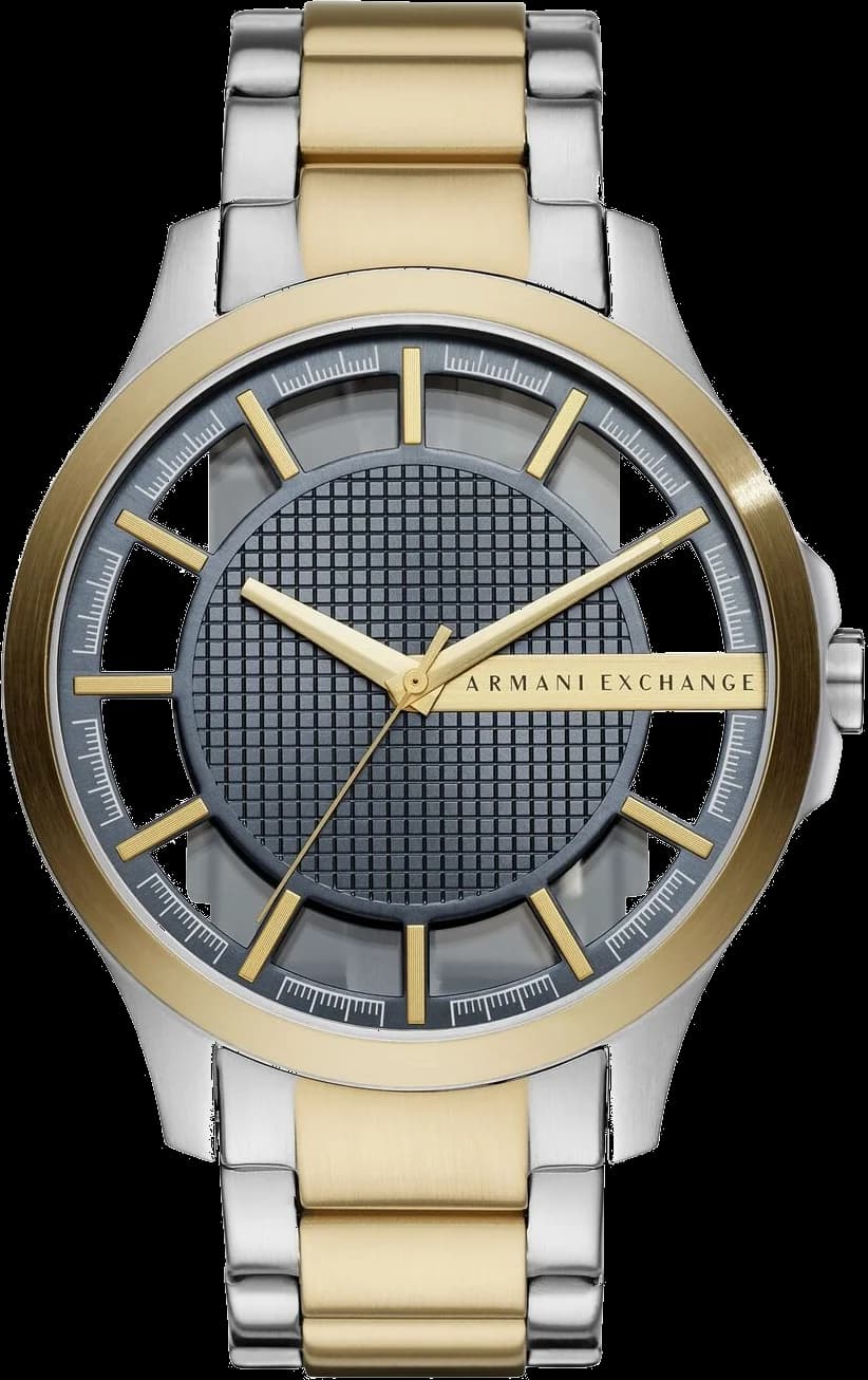 Montre Homme Armani Exchange Hampton AX2403 cadran transparent acier bicolore