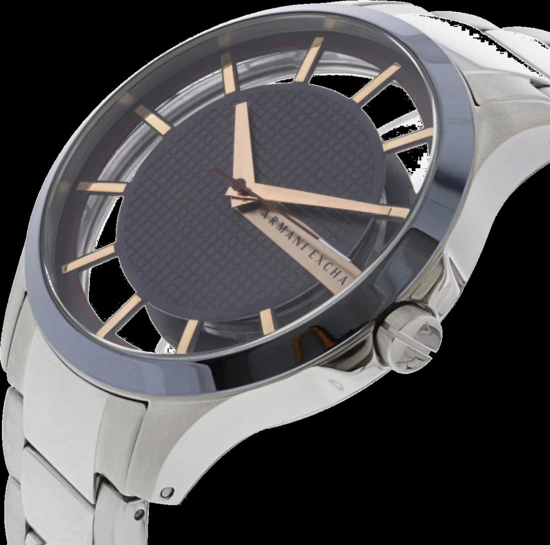 Montre Armani Exchange AX2405 en acier avec cadran transparent vue 2