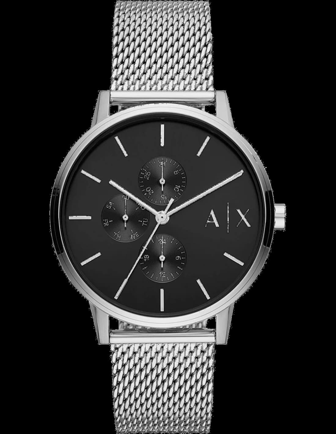 Montre Armani Exchange AX2714 en Acier Poli et Maille Milanaise
