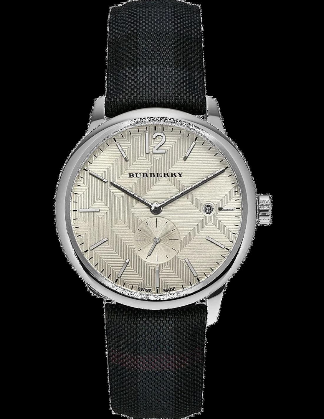 Montre Burberry BU10008 Bracelet Bi-matière Noir