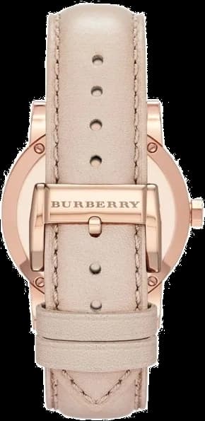 Burberry City BU9109 Stainless Steel and Beige Leather Watch with Tartan Pattern Women's Watch vue 3