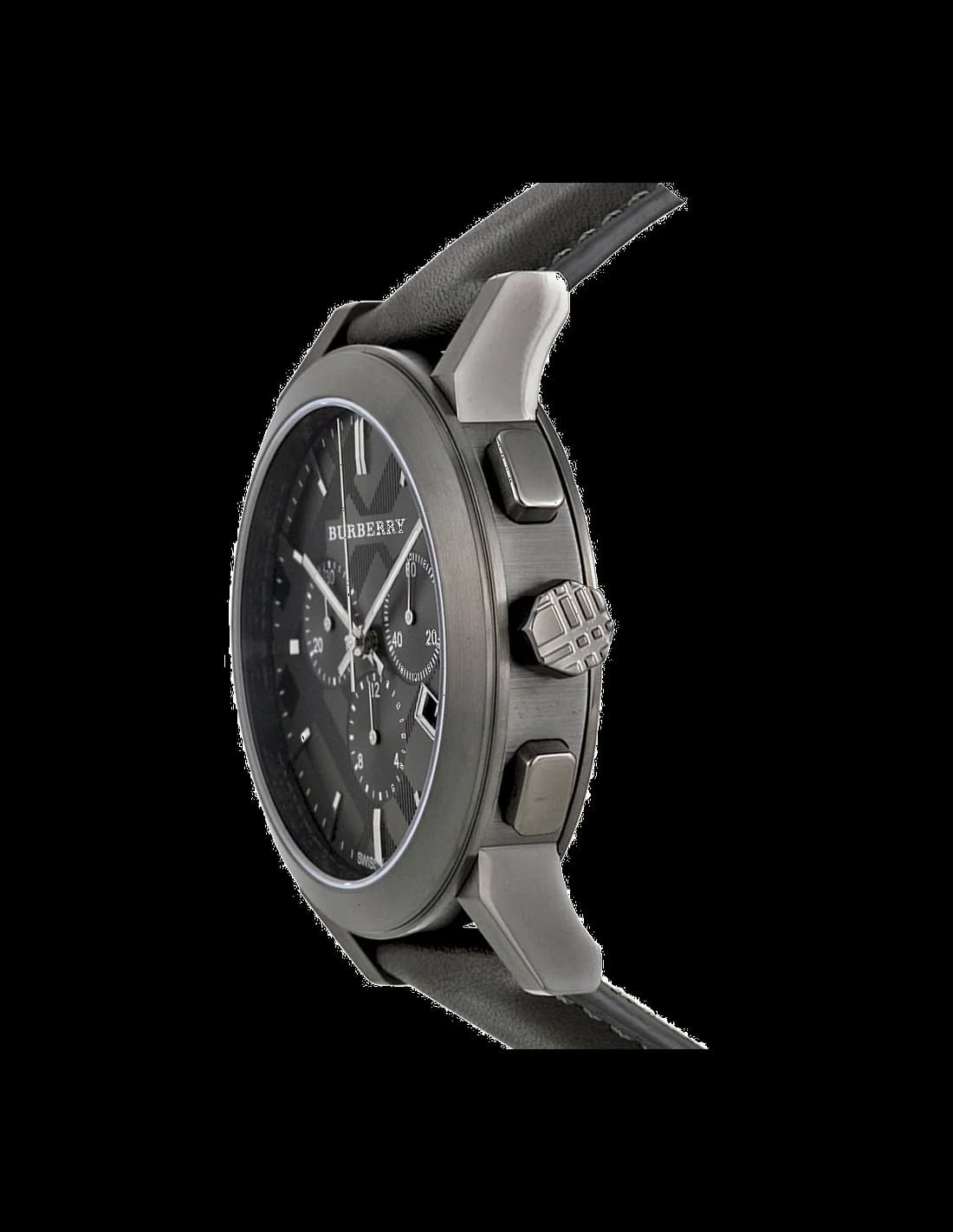 Burberry The City BU9364 Black Leather Strap Men's Watch vue 2
