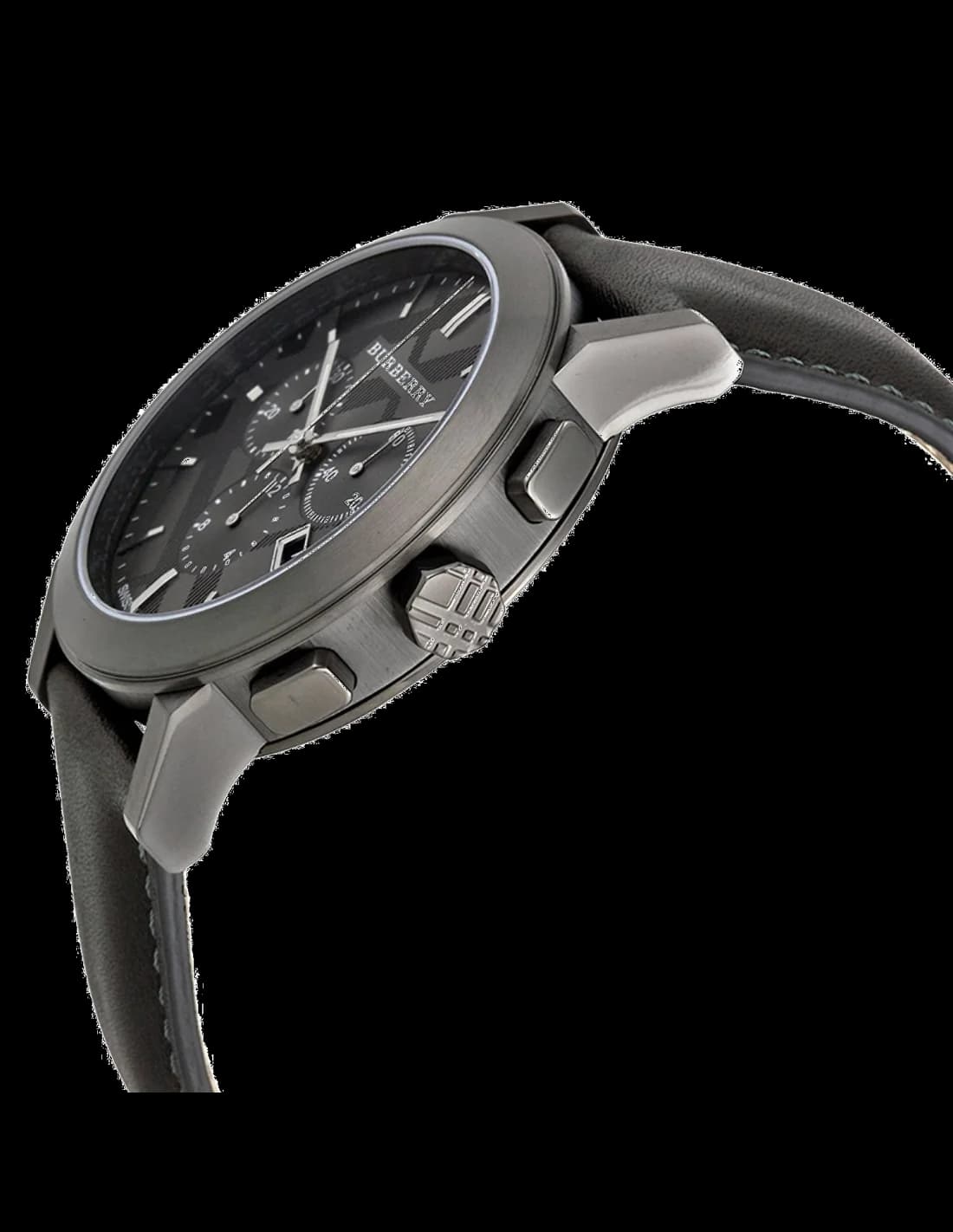 Burberry The City BU9364 Black Leather Strap Men's Watch vue 3