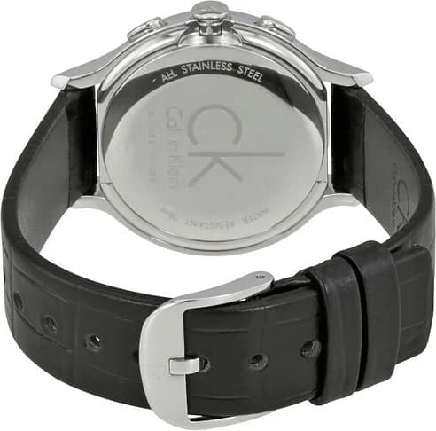 Calvin Klein K2U291C1 Chronograph Black Leather Swiss Made Women's Watch vue 3