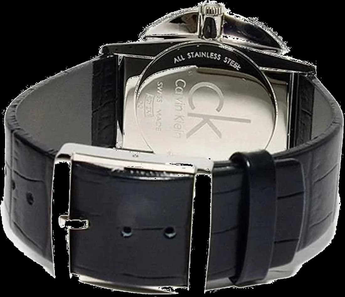 Montre Homme Calvin Klein K2Y2X1CU avec Bracelet en Cuir Noir vue 3