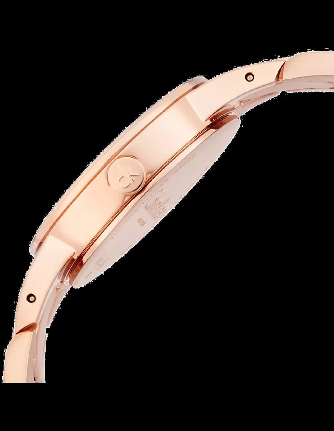Montre Calvin Klein K6E23646 en Acier Or Rose avec Bracelet Snake vue 2