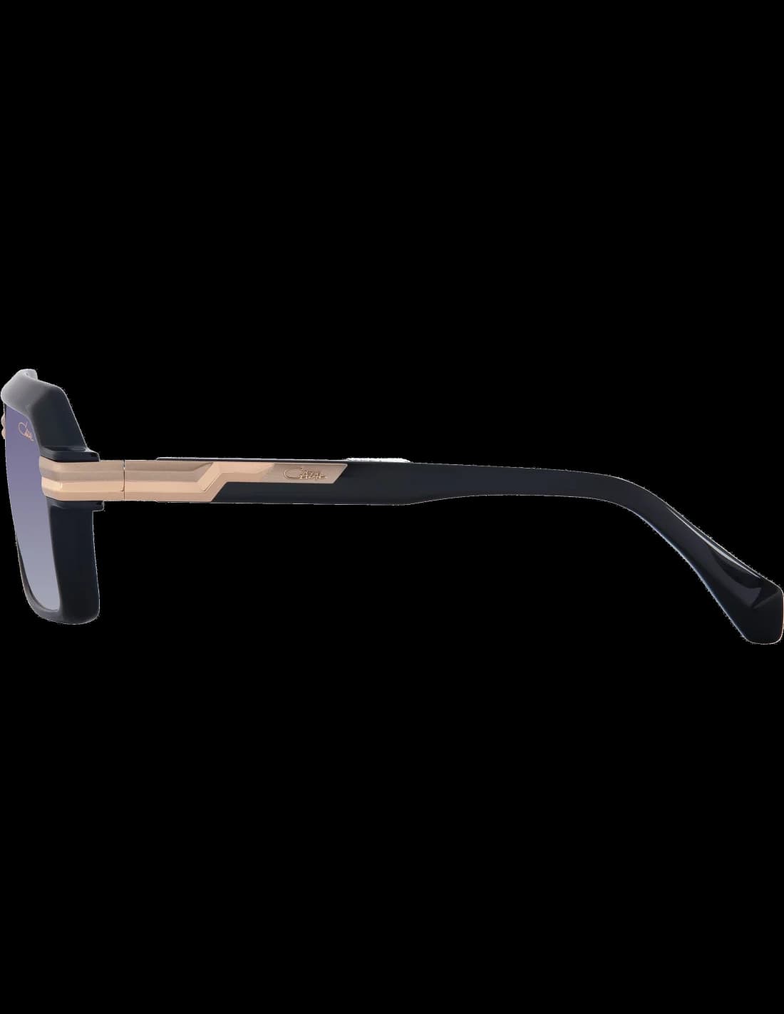 Cazal Legends 8043 001 Rectangular Sunglasses Black and Gold vue 3