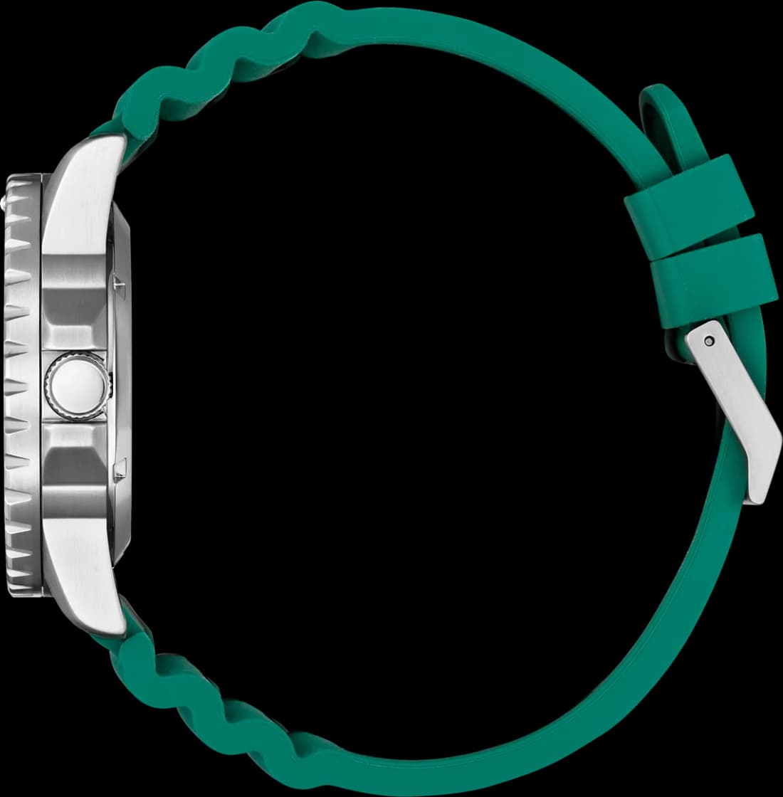 Citizen NJ0129-10X Automatic Green Dial Silicone Strap Watch vue 3