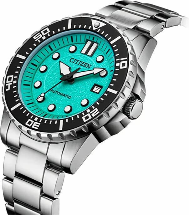 Citizen NJ0170-83X Automatic Steel Tiffany Blue Dial Men's Watch vue 2
