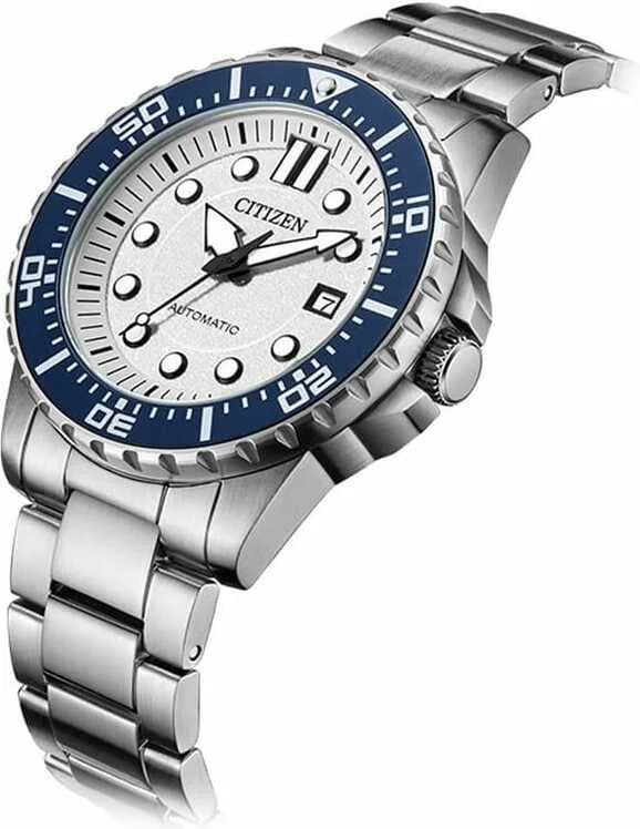 Citizen NJ0171-81A Automatic Sport Watch in Steel with White Dial vue 2