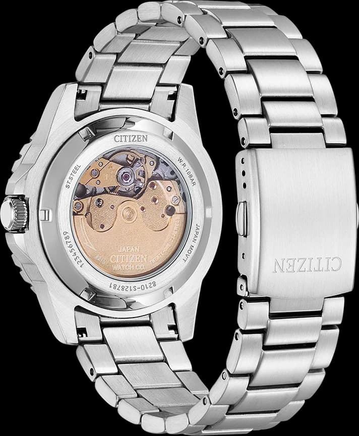 Citizen NJ0171-81A Automatic Sport Watch in Steel with White Dial vue 3