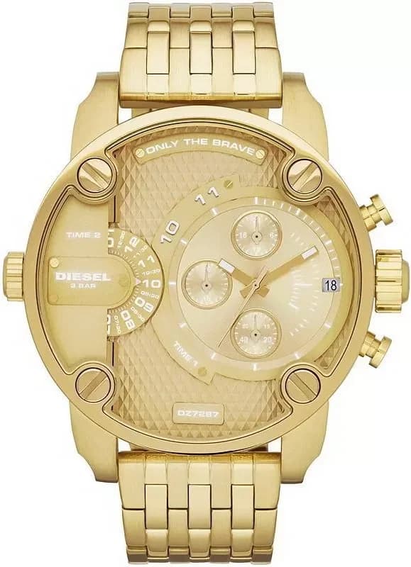 Diesel Little Daddy DZ7287 Men's Watch with Gold-Tone Steel Bracelet and Multifunction Dial